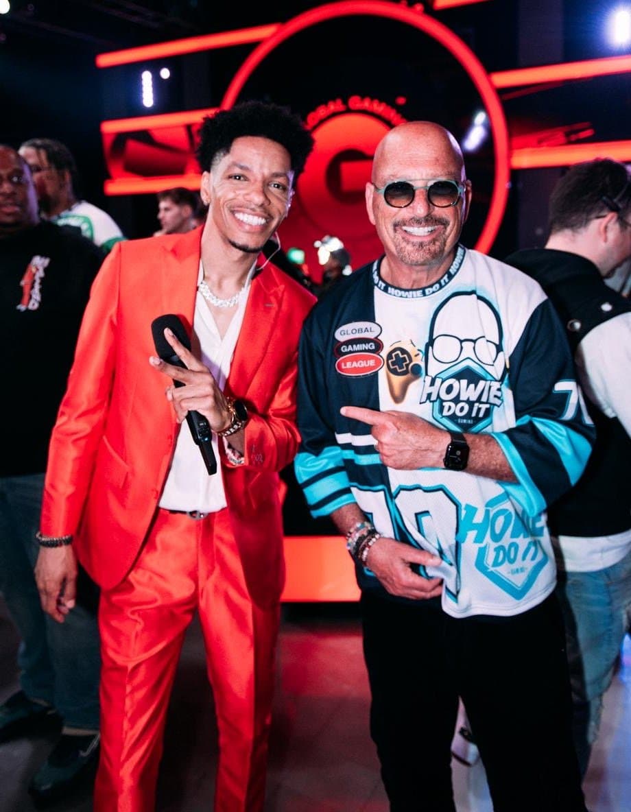 Terrence Green with Howie Mandel at the Global Gaming League